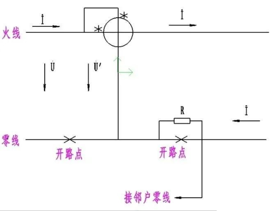 一根火线偷电法图片