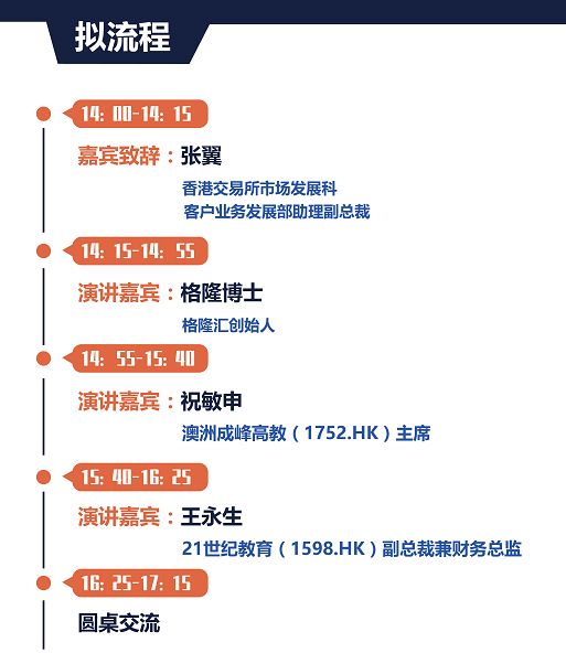 【汇说·报名】格隆博士现场首谈港股教育板块