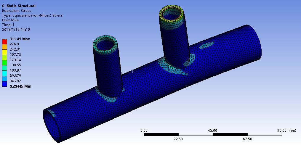 管道的热固耦合计算及管道热应力分析!的图30