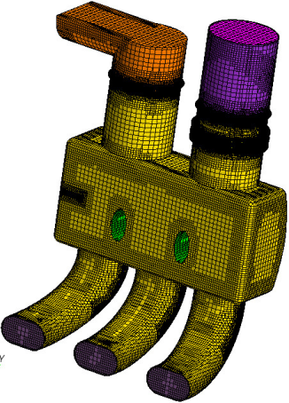STAR-CCM+体网格切面，复杂表面几何处理与网格划分的图83
