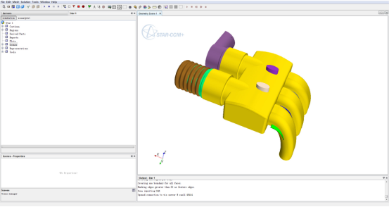 STAR-CCM+体网格切面，复杂表面几何处理与网格划分的图8