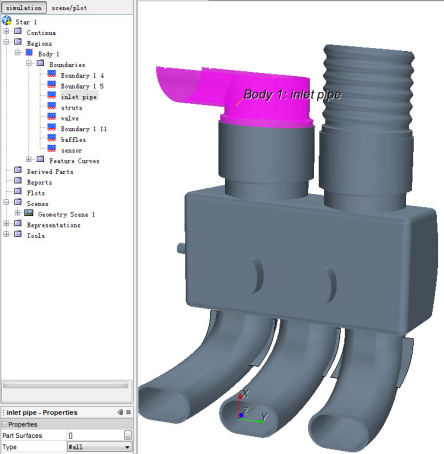 STAR-CCM+体网格切面，复杂表面几何处理与网格划分的图15