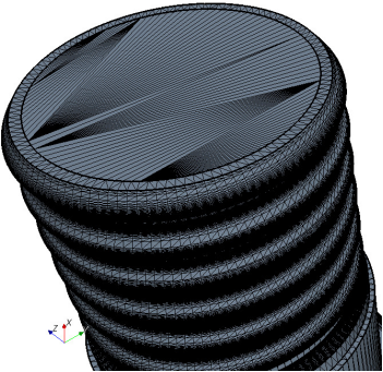 STAR-CCM+体网格切面，复杂表面几何处理与网格划分的图29