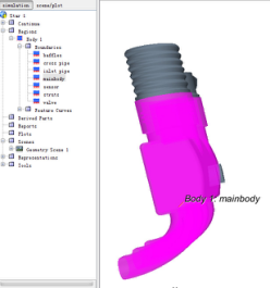 STAR-CCM+体网格切面，复杂表面几何处理与网格划分的图17