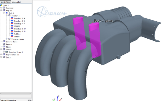 STAR-CCM+体网格切面，复杂表面几何处理与网格划分的图13