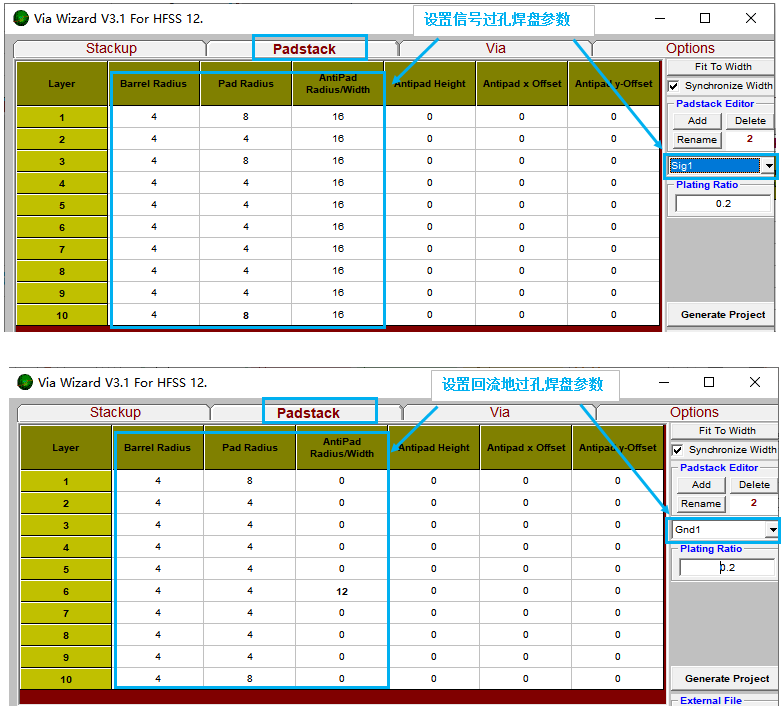 HFSS过孔建模的图3