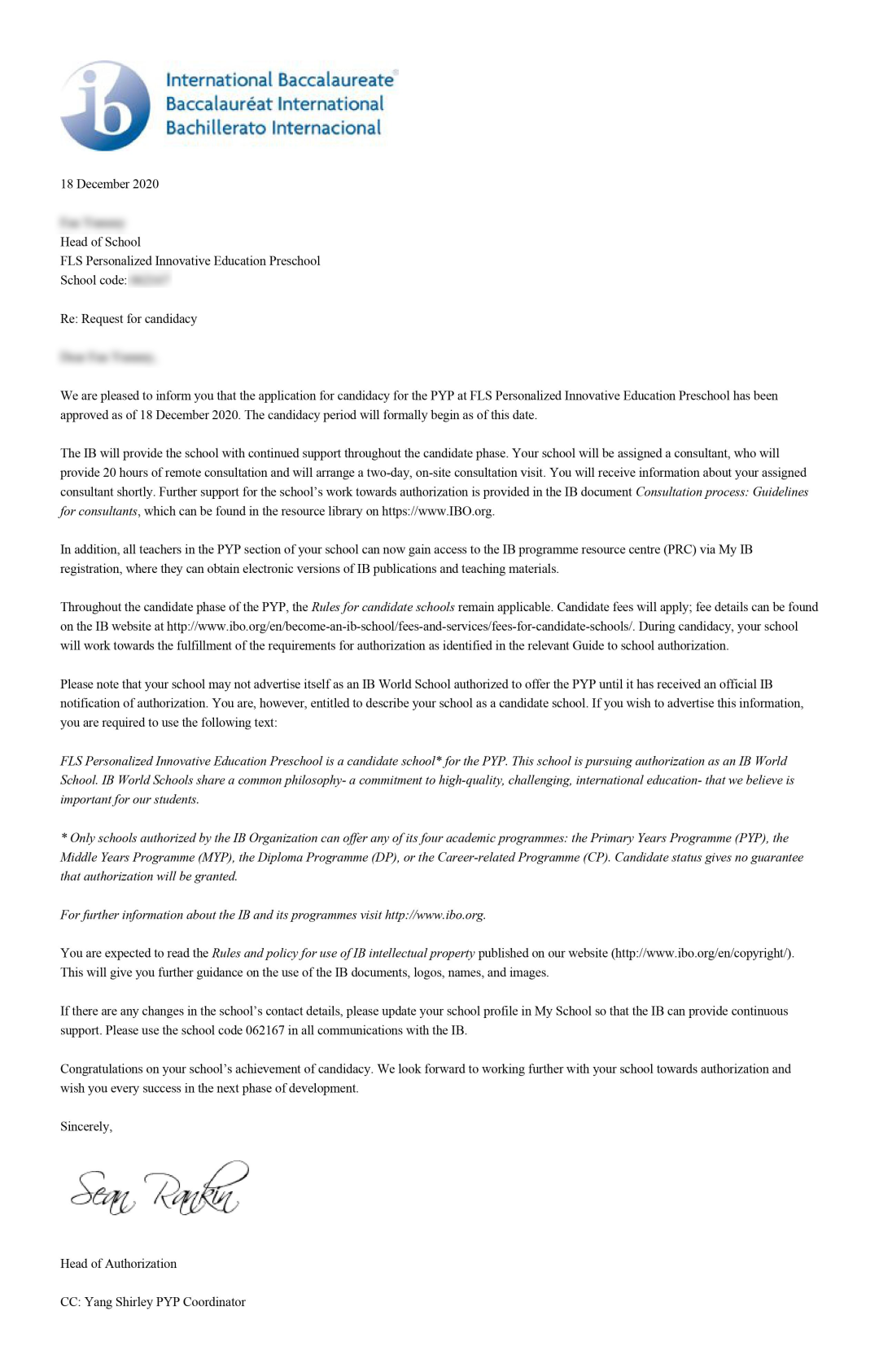 Piep 喜讯播报 不到半年进入ib候选学校 这所幼儿园不一般 Piep大事记 走进piep 文章 华外piep爱培幼儿园