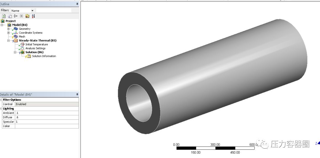 ANSYS WORKBENCH 稳态热传导分析案例的图7