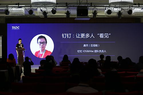 （图）鼎天在科技无障碍发展大会上分享