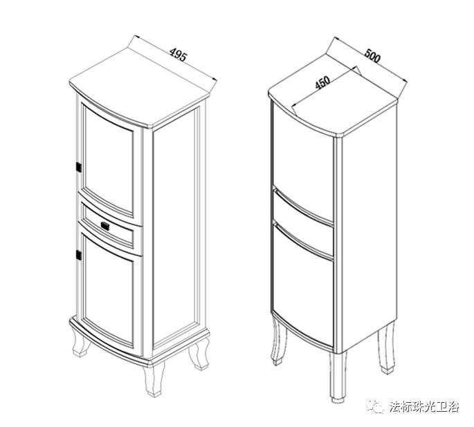 法标珠光卫浴浴室柜浴镜非标定制大全