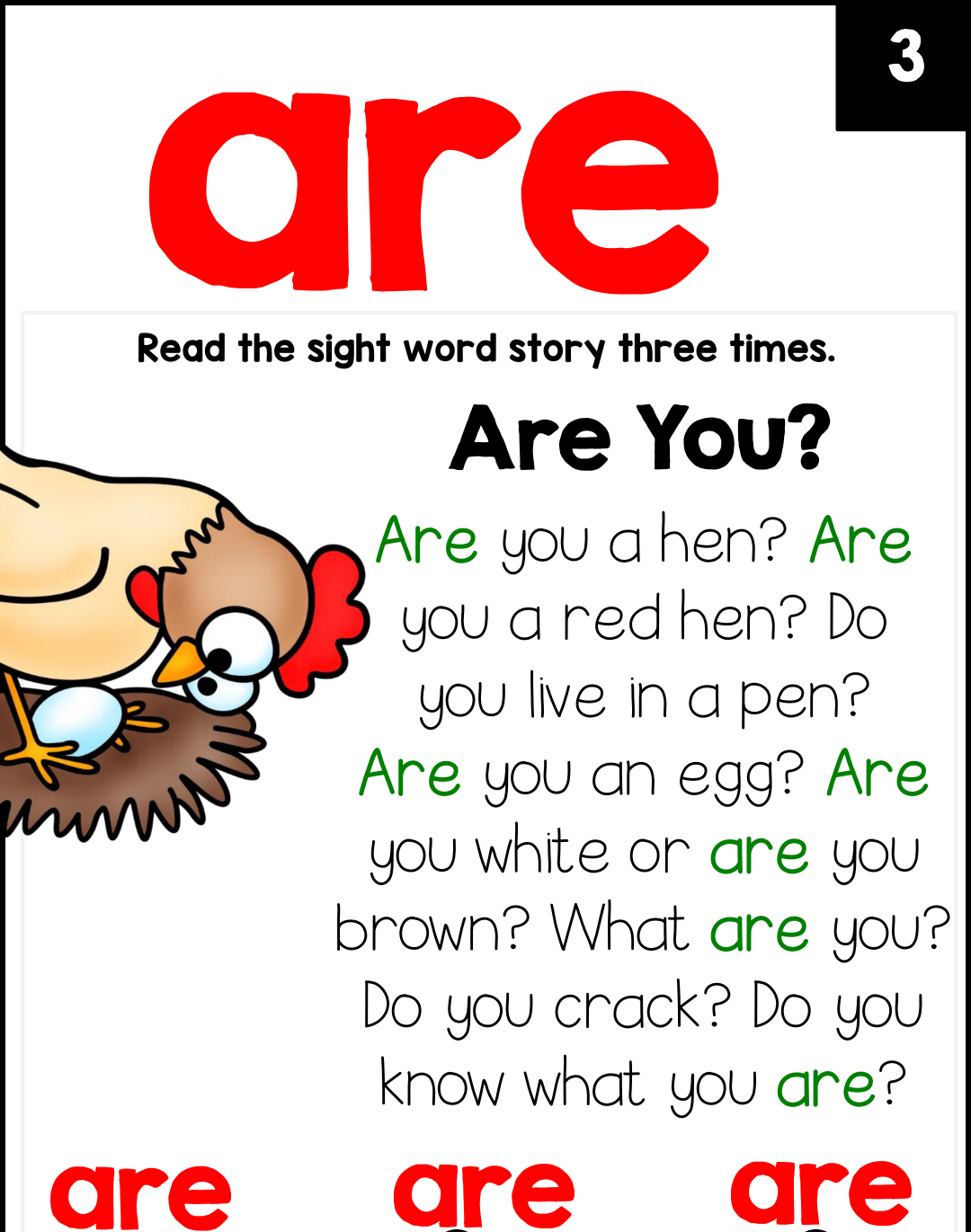 免费资源：116页高频词阅读理解小短文 Sight Words Reader，收录了52个高频词，每一个高频词是一篇小短文~