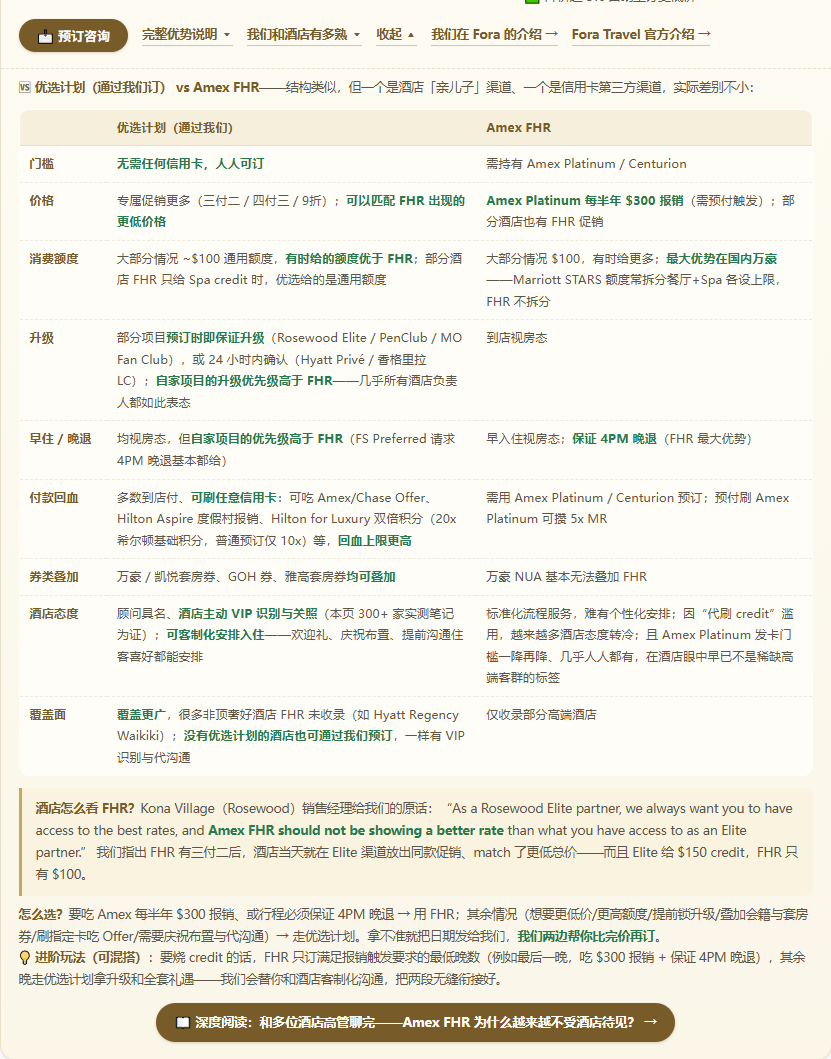Amex白金卡酒店报销2027升级 FHR两晚起更难用