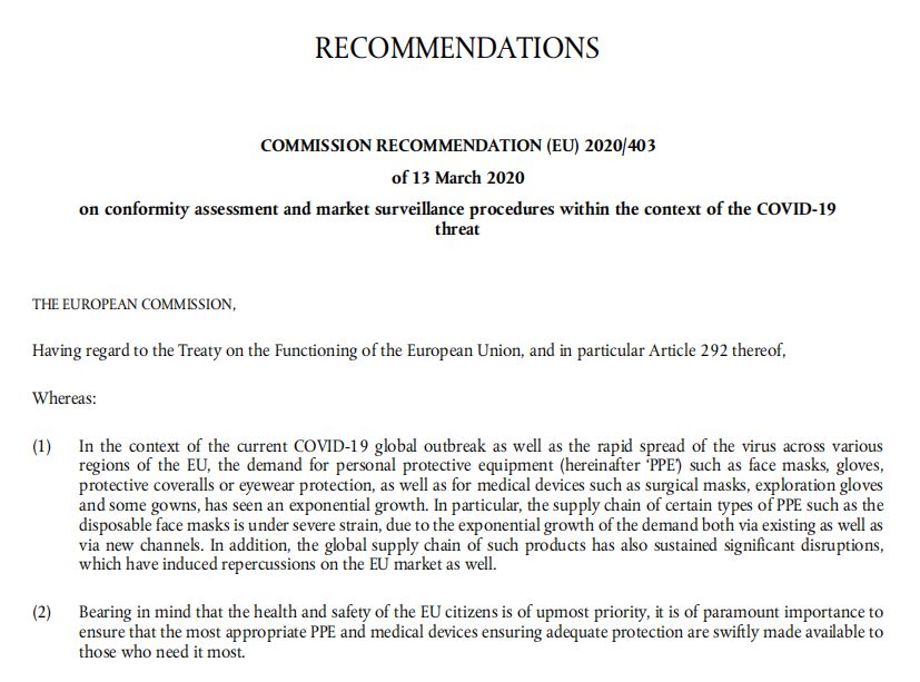 关于口罩出口欧洲CE认证的解答-贝斯通检测认证机构中心