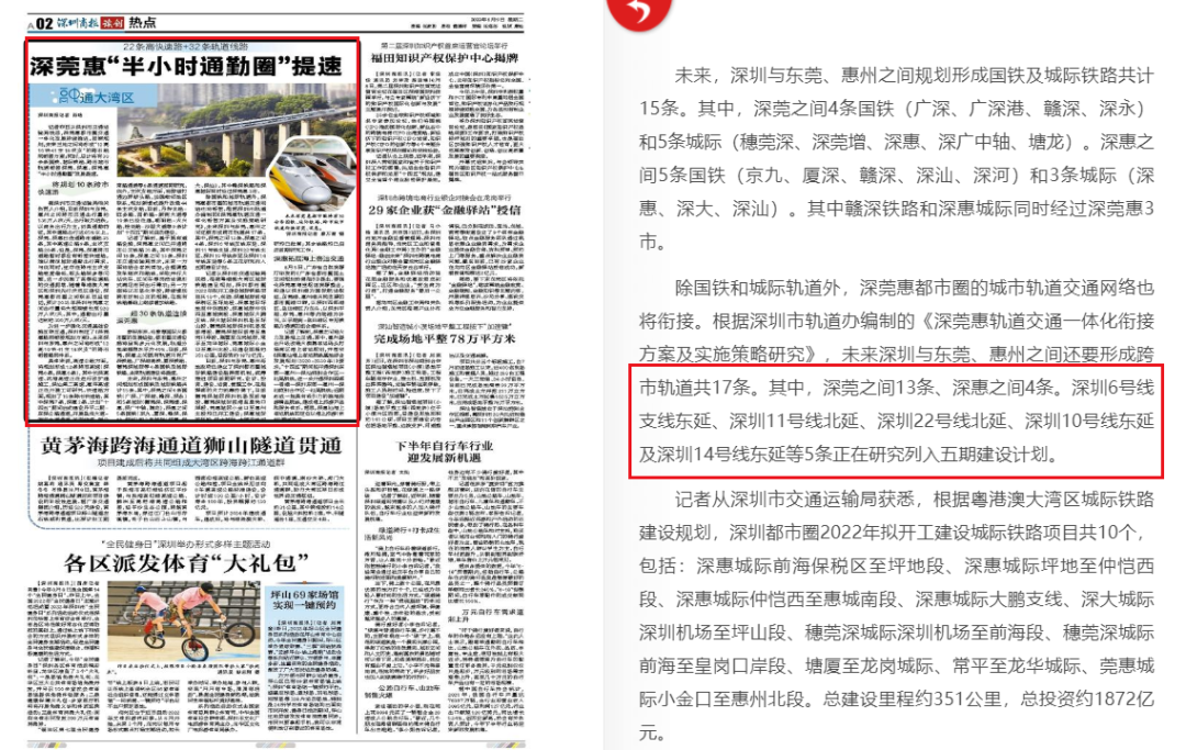 *新规划！深莞惠，5条跨城地铁……