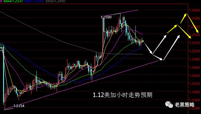 【老黑策略】1.12外汇操盘策略