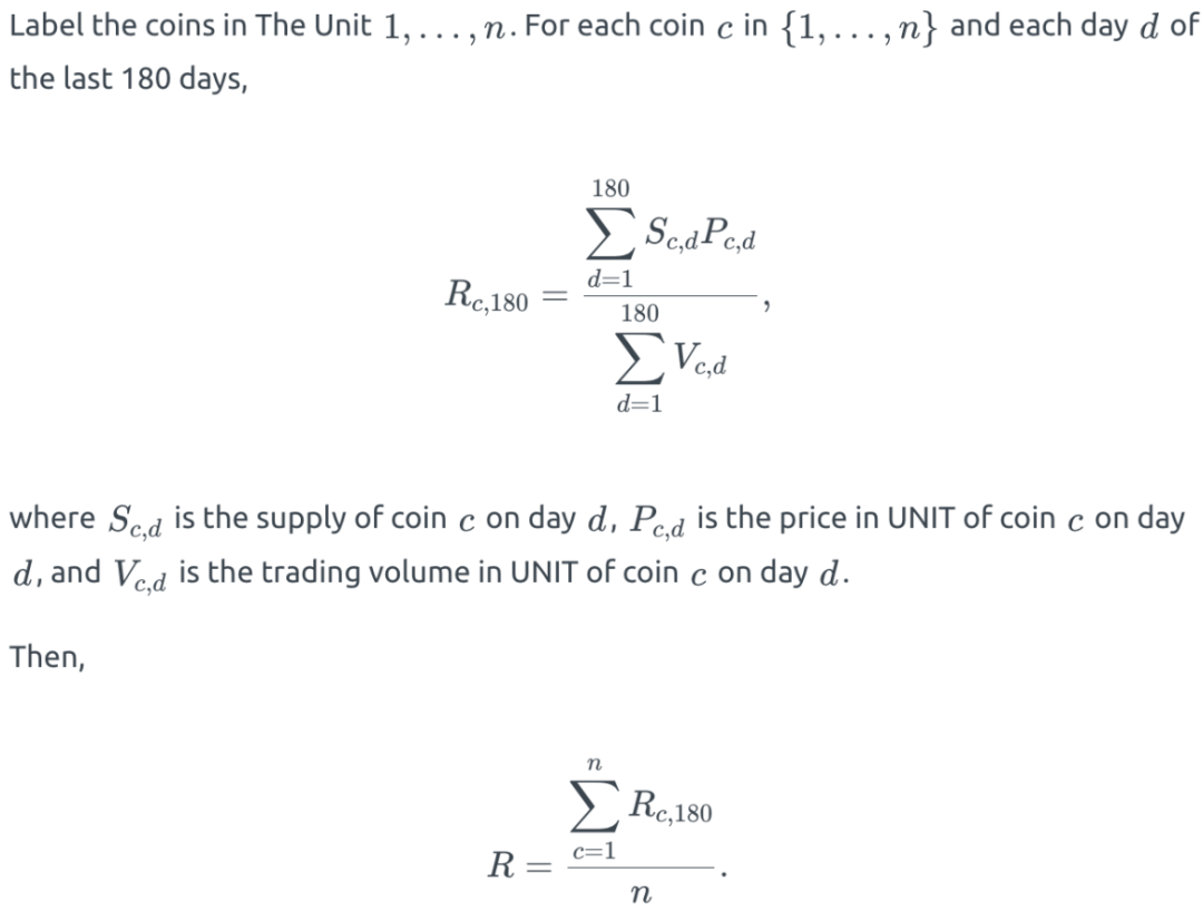 图片来源：https://docs.theunit.one/theunit/the-unit/average-market-cap-to-volume-ratio