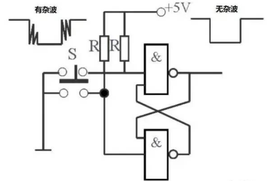 按键的硬件消抖电路原理的图2