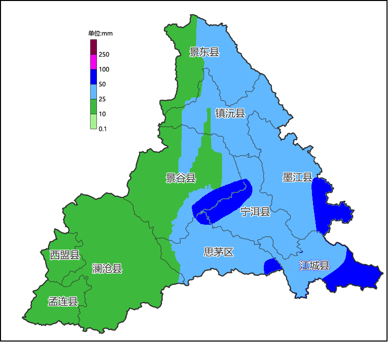 2024年06月05日 普洱周边天气