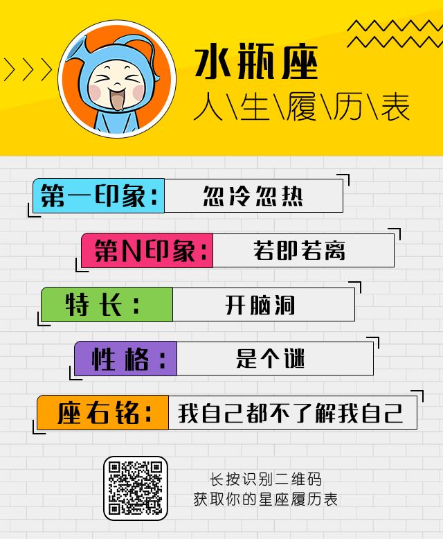 十二星座人生履历表来啦 最精彩的居然是 趣测人生 微信公众号文章