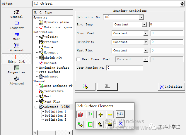 DEFORM边界条件之：热边界条件(Thermal Boundary Conditions)的图12