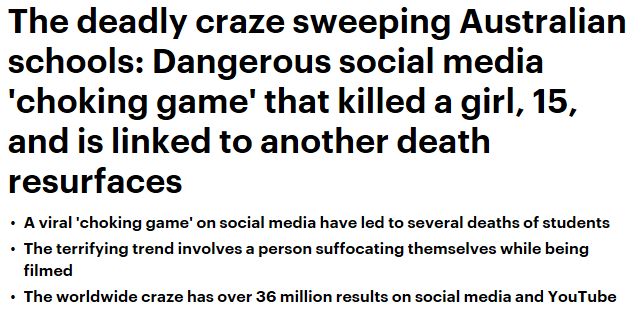 全球又掀恐怖自杀游戏！玩窒息游戏寻找快感，已造成多人死亡…