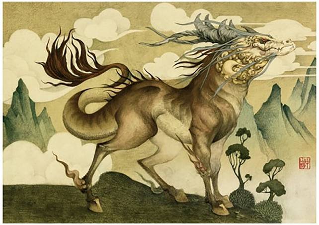 《山海经》想象力瑰丽的文学创作,"其状如龟而鸟首虺尾"的旋龟,"豹尾