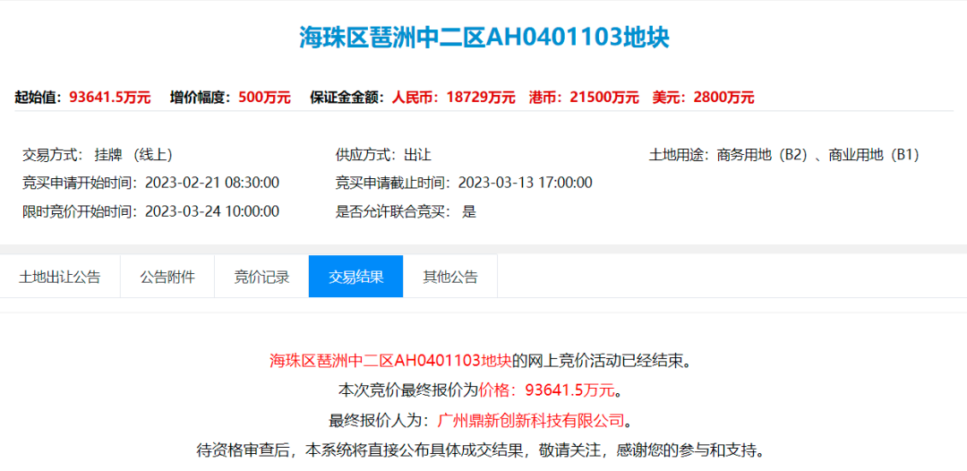 收金22亿！广州琶洲3宗商地，全部底价成交！