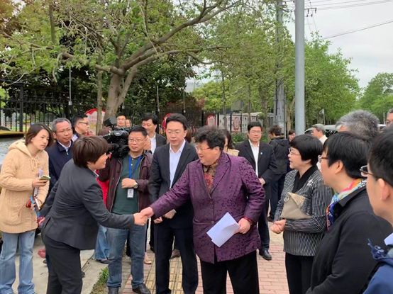 宝山区领导视察我司随塘河项目(图1)