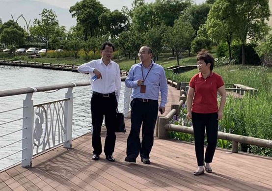 临港管委会建设和环保办主任朱建忠考察调研我司上海之鱼项目(图1)