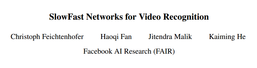 快慢結合效果好：FAIR何愷明等人提出視訊識別SlowFast網路
