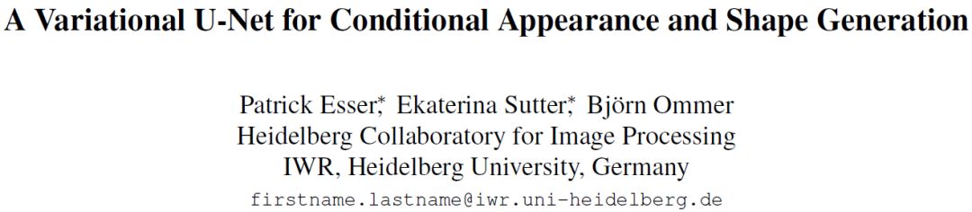CVPR 2018 Spotlight論文：變分U-Net，可按條件獨立變換目標的外觀和形狀