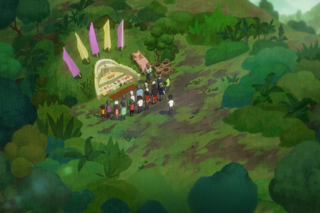 《中国奇谭2》系列动画短片之一《拜山》。