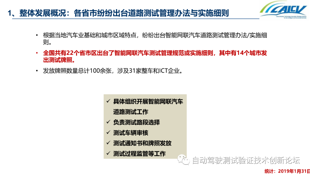 中国智能网联汽车封闭测试和开放道路测试发展情况的图7