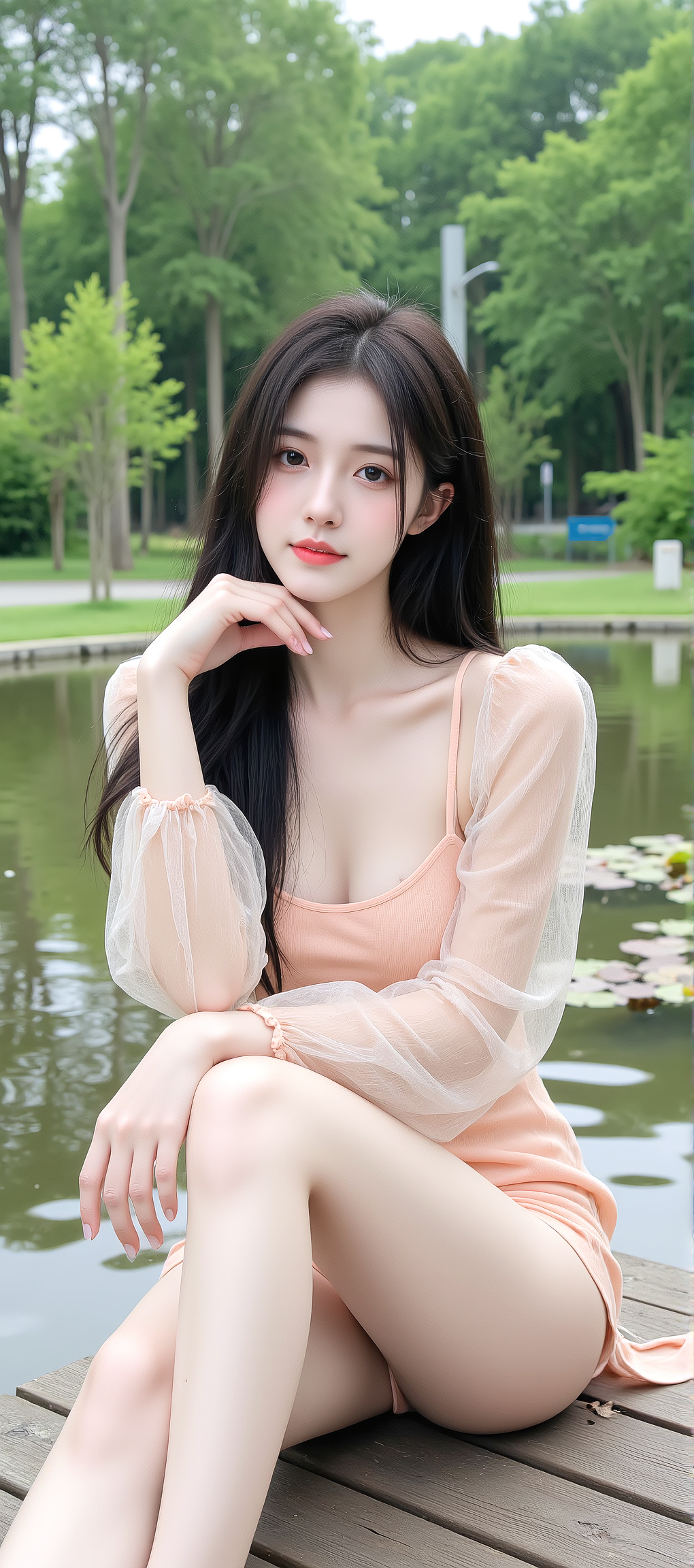 又发现一张AI生成的女神手机壁纸，超好看