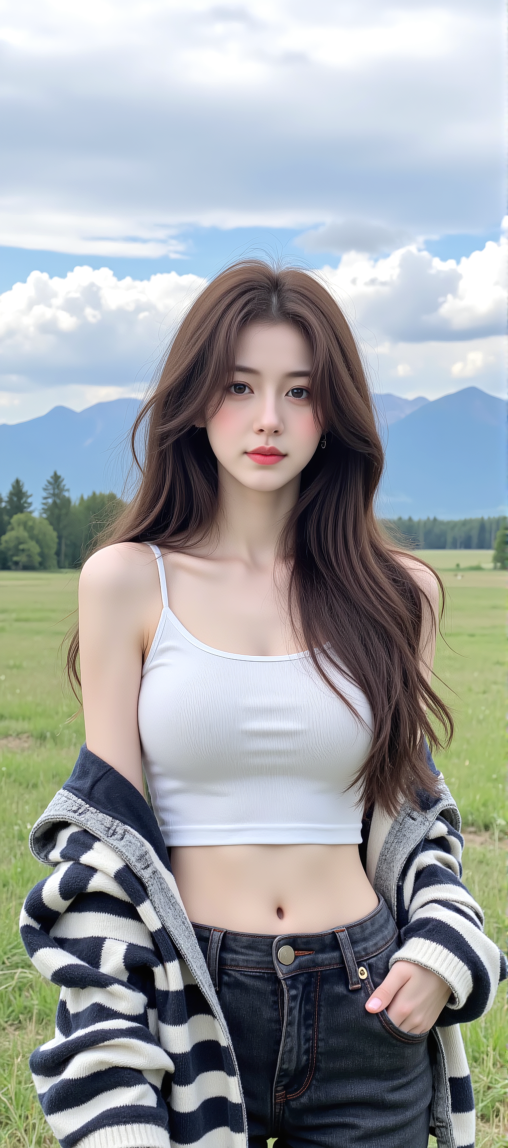 又发现一张AI生成的女神手机壁纸，超好看