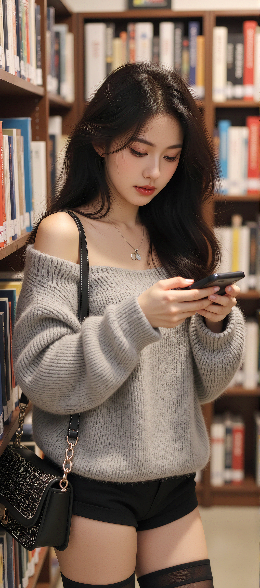 又发现一张AI生成的女神手机壁纸，超好看