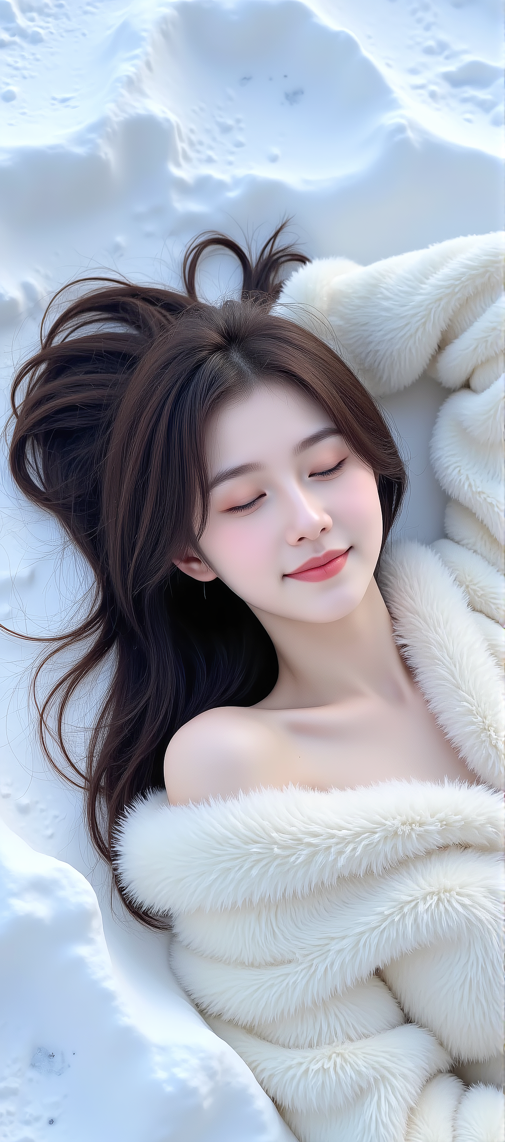 又发现一张AI生成的女神手机壁纸，超好看