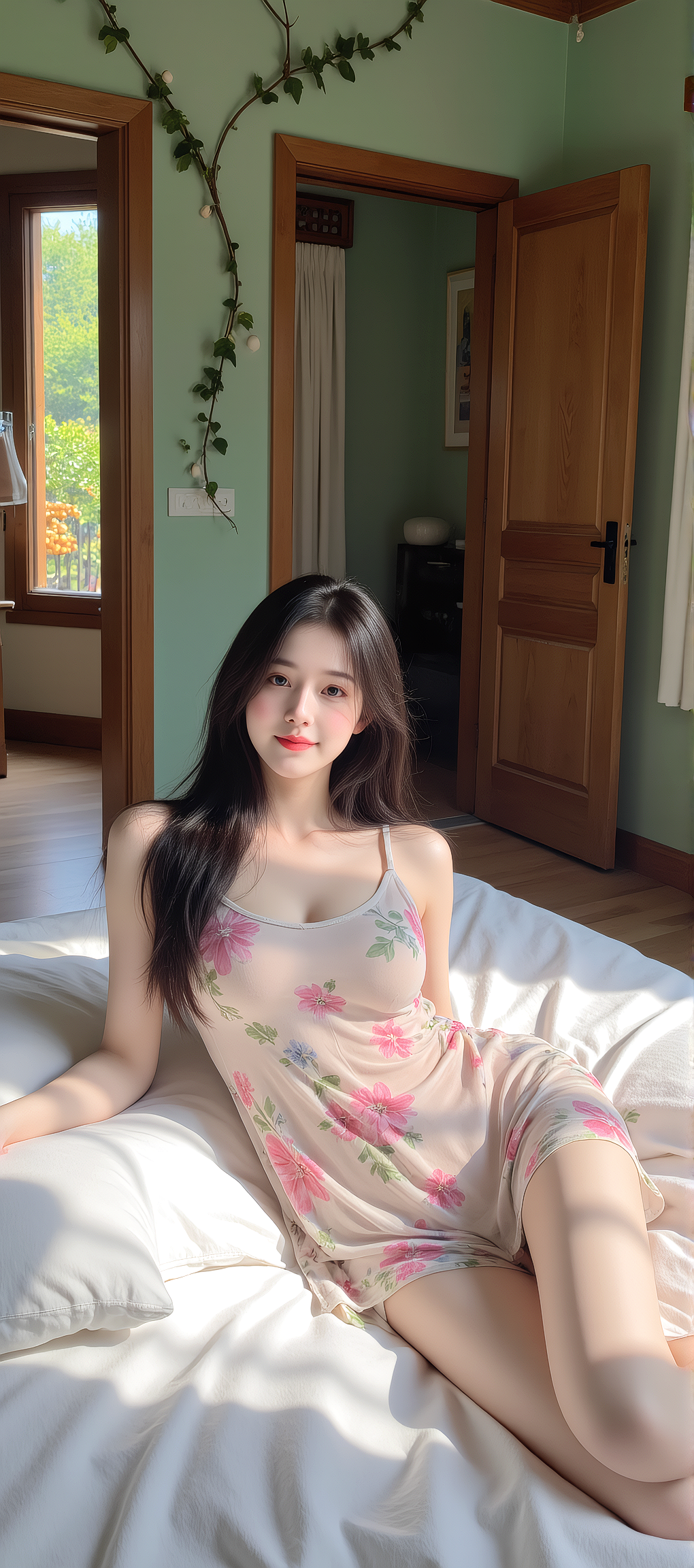 又发现一张AI生成的女神手机壁纸，超好看