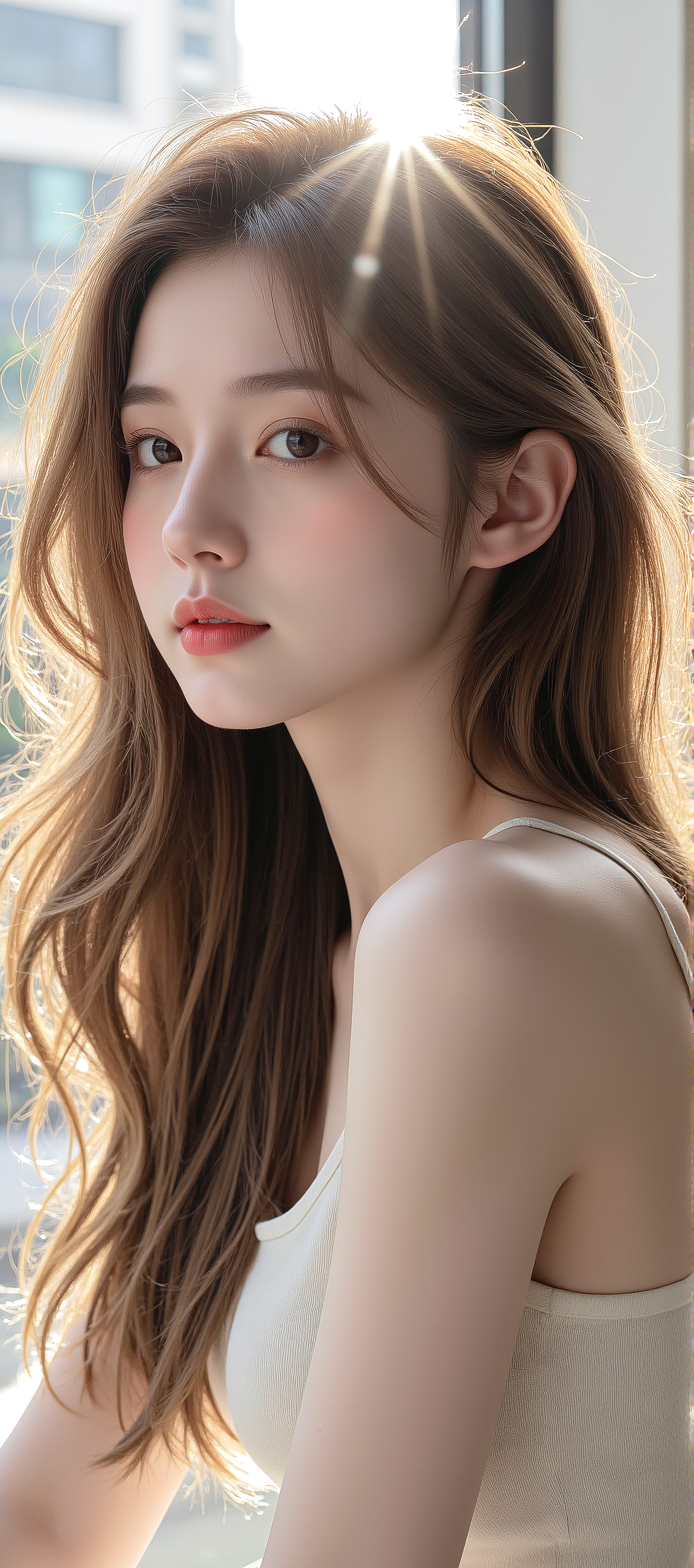 又发现一张AI生成的女神手机壁纸，超好看