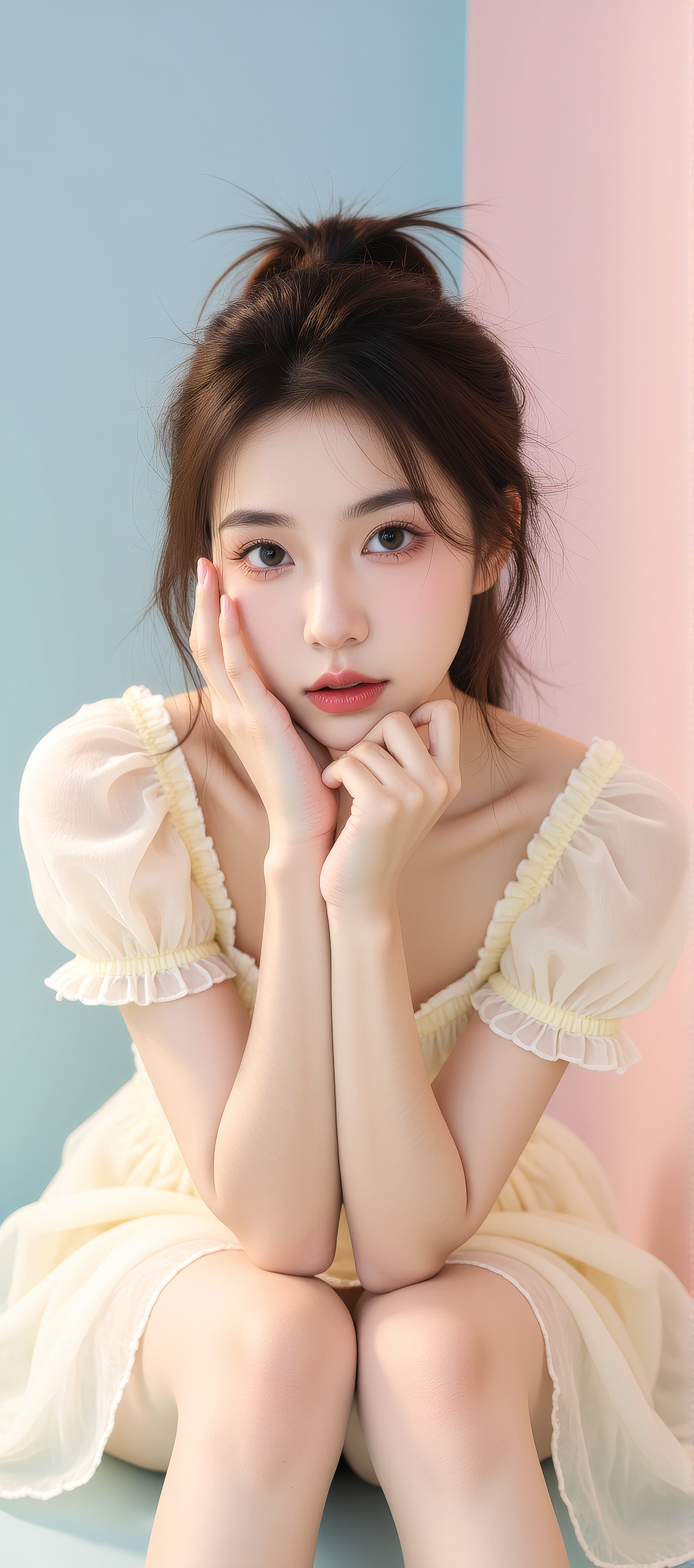 又发现一张AI生成的女神手机壁纸，超好看