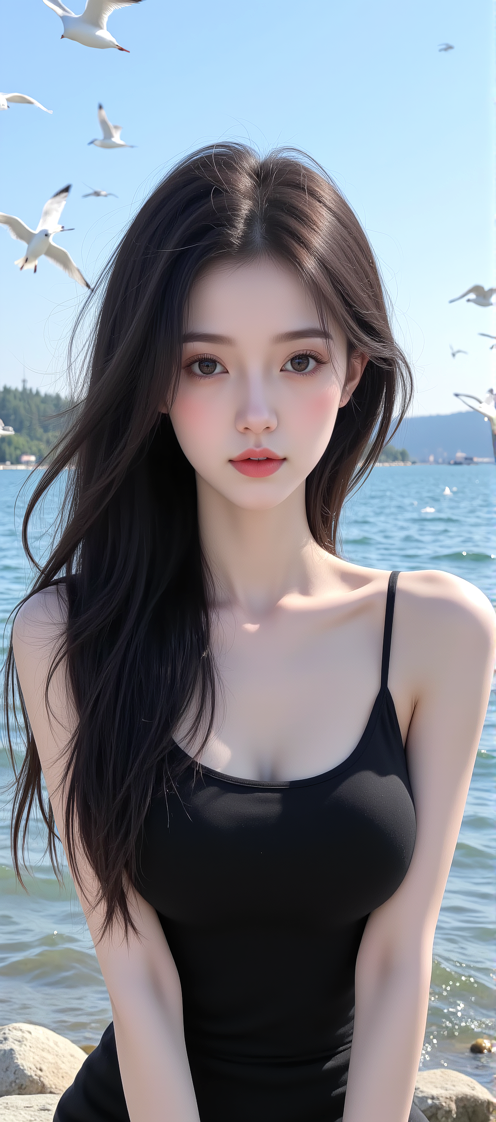 又发现一张AI生成的女神手机壁纸，超好看