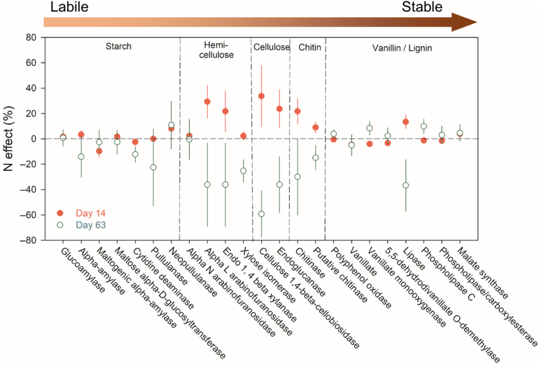 并非所有的碳都是相同的：氮输入下的易分解库和稳定库