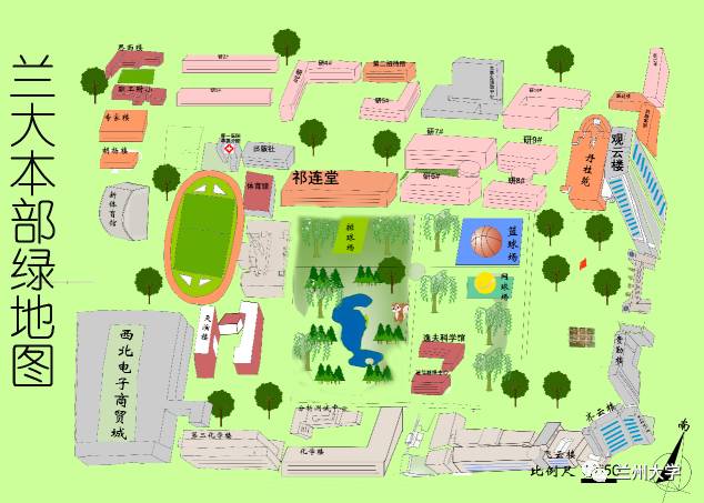 每张绿地图上面都会使用统一的图示,标注出包括自然胜境,动植物芳布