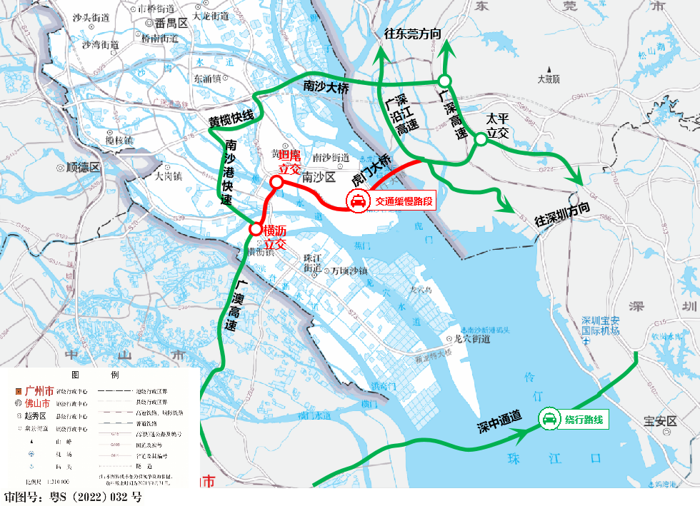 图7 南部跨江通道绕行指引