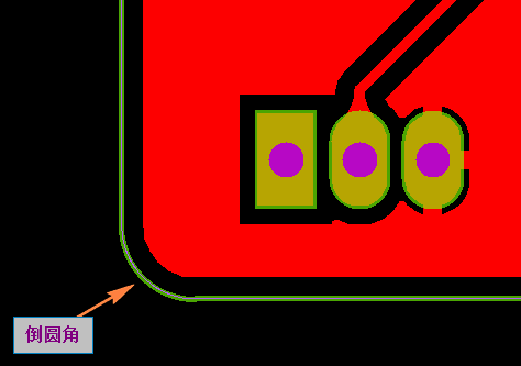 很好的实现PCB板边倒圆角的图1