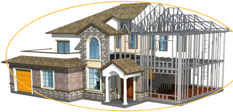 轻钢别墅即有院子又带车库的经典户型