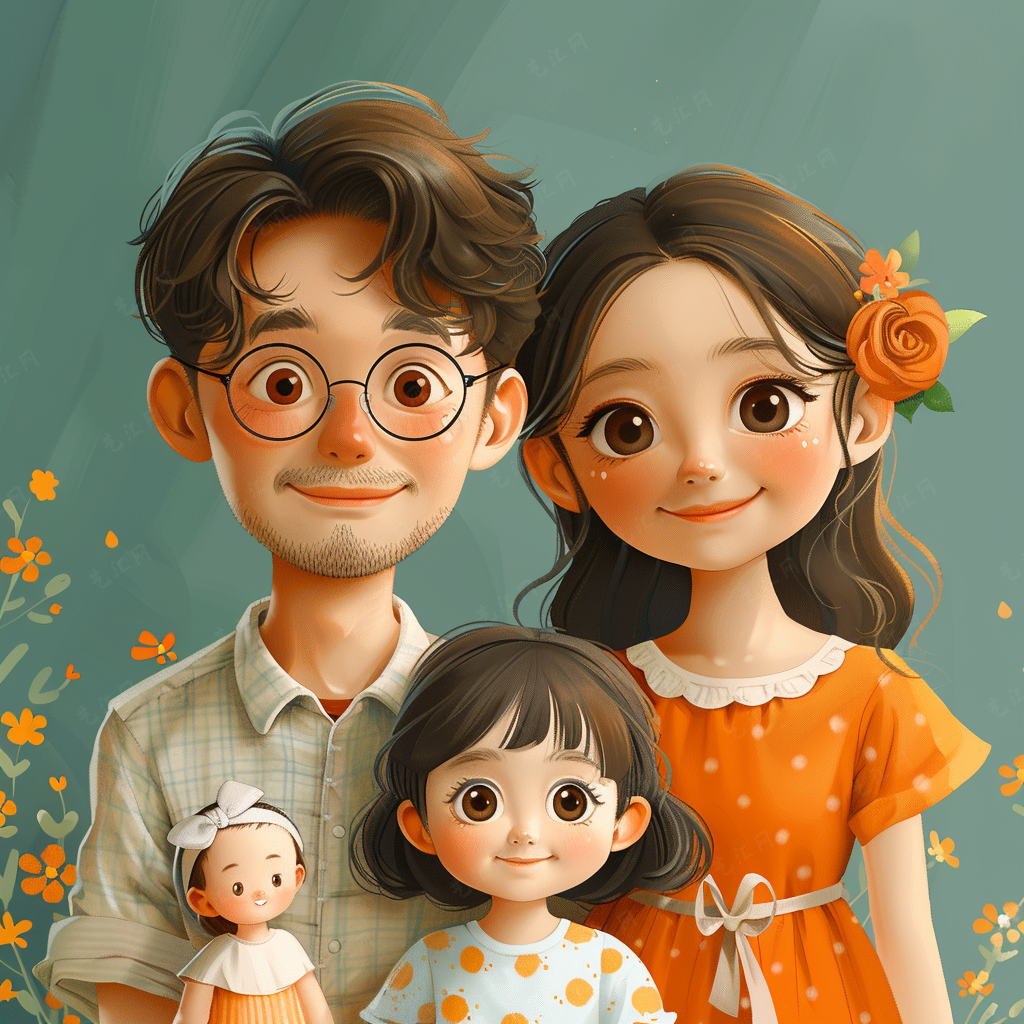 亲子头像夏天的美好童年时光
