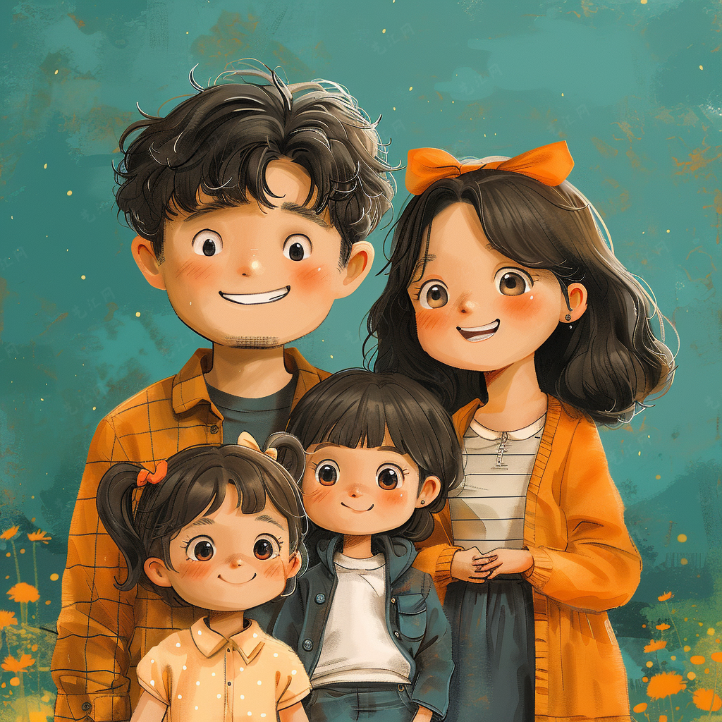 亲子头像夏天的美好童年时光