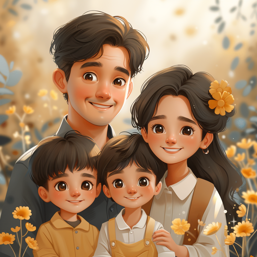 亲子头像演绎出最生动的家庭和谐交响曲大宝小宝,一脉相承家庭的温馨