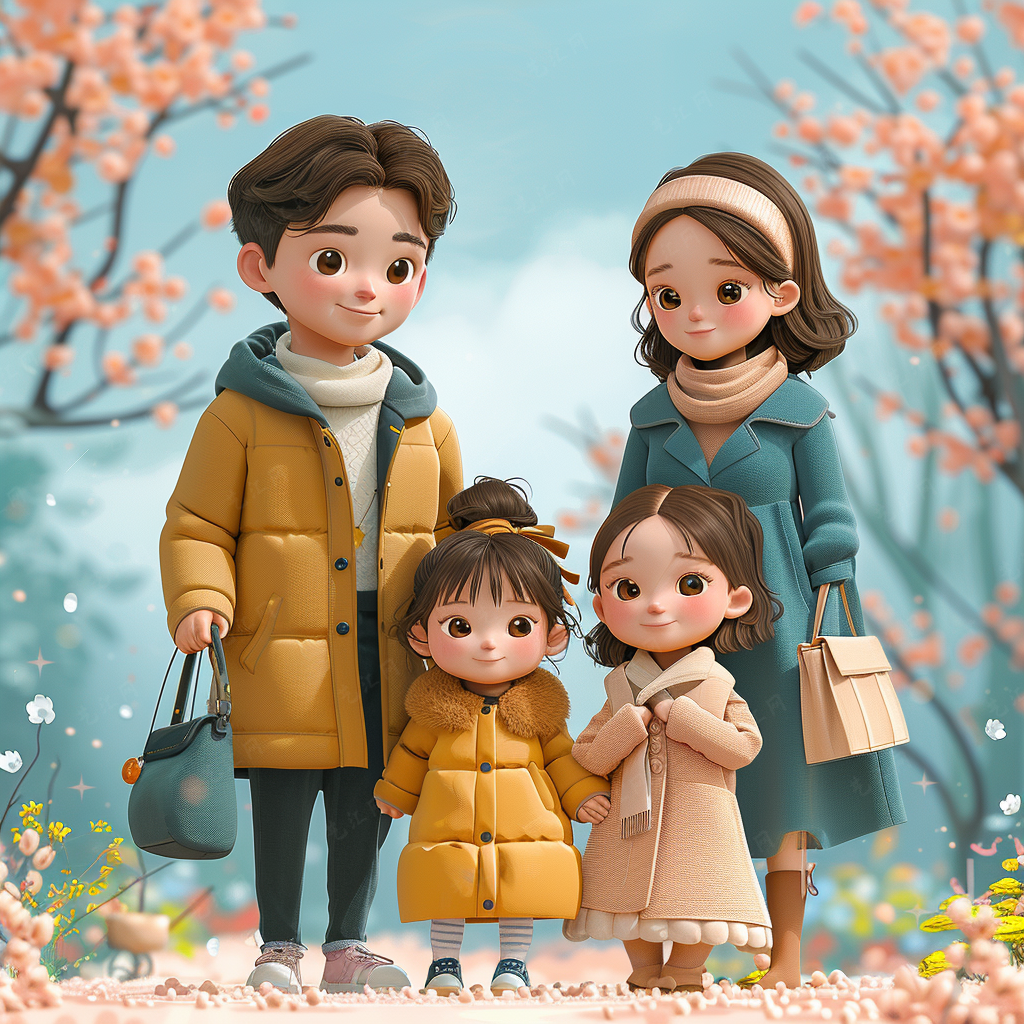 亲子头像春意盎然的亲子时光